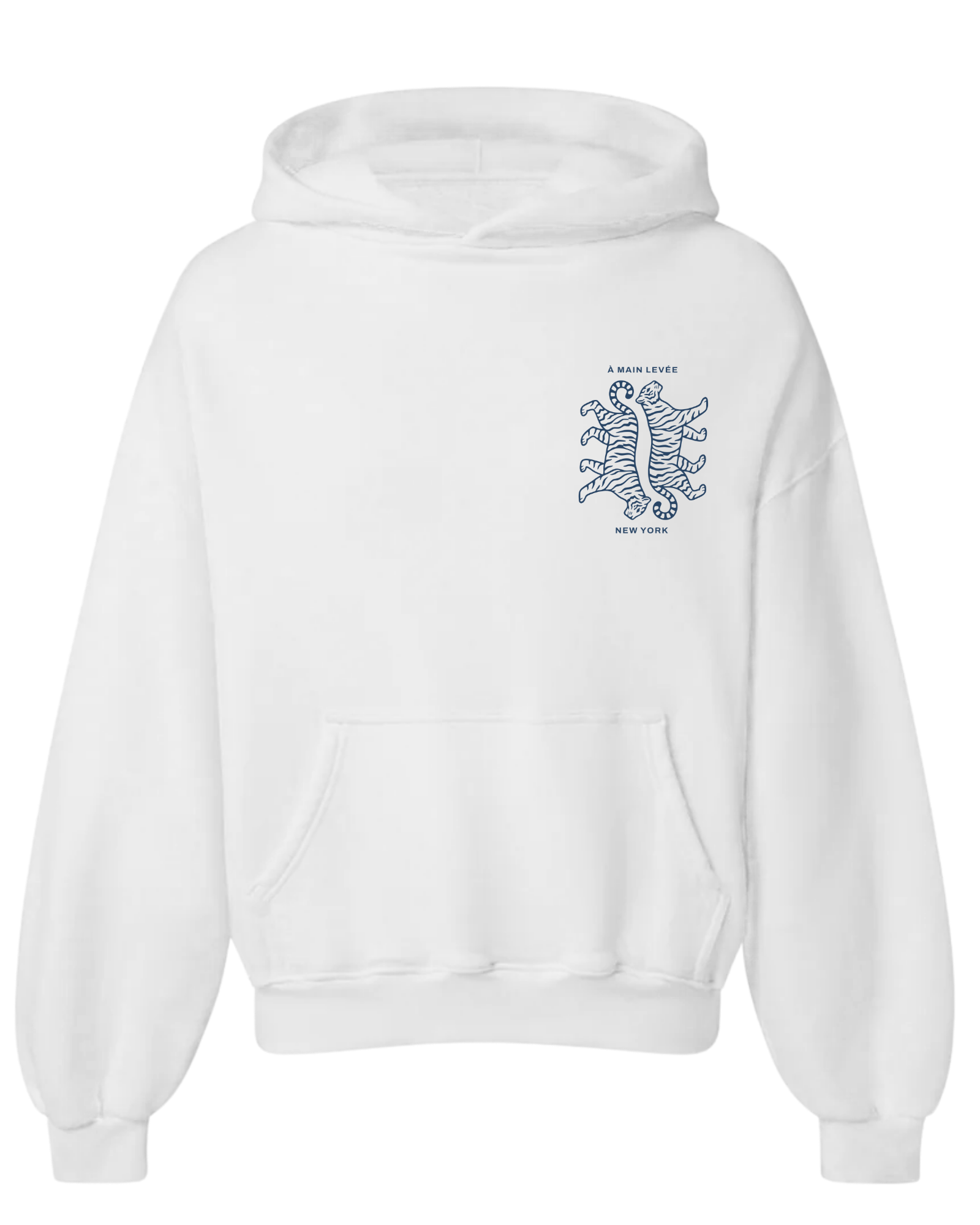 Hand Crafted Tiger Hoodie — front view
